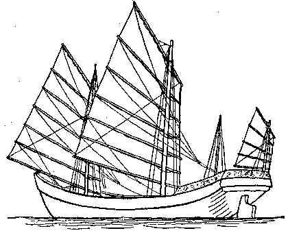 Drawing of a Chinese Junk